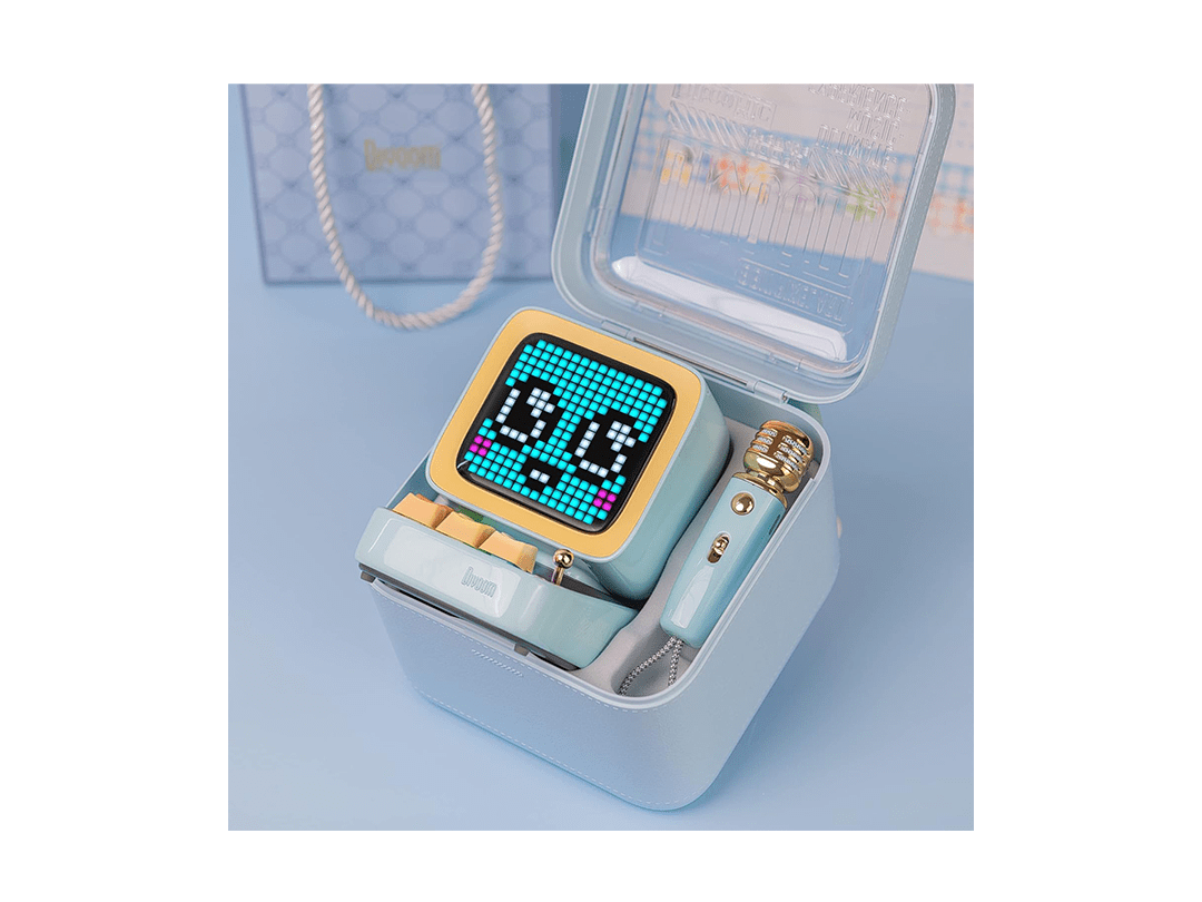 Divoom Ditoo-Mic Bluetooth Speaker with Karaoke Microphone - Blue in Qatar Divoom Ditoo-Mic Bluetooth Speaker with Karaoke Microphone - Blue in Qatar